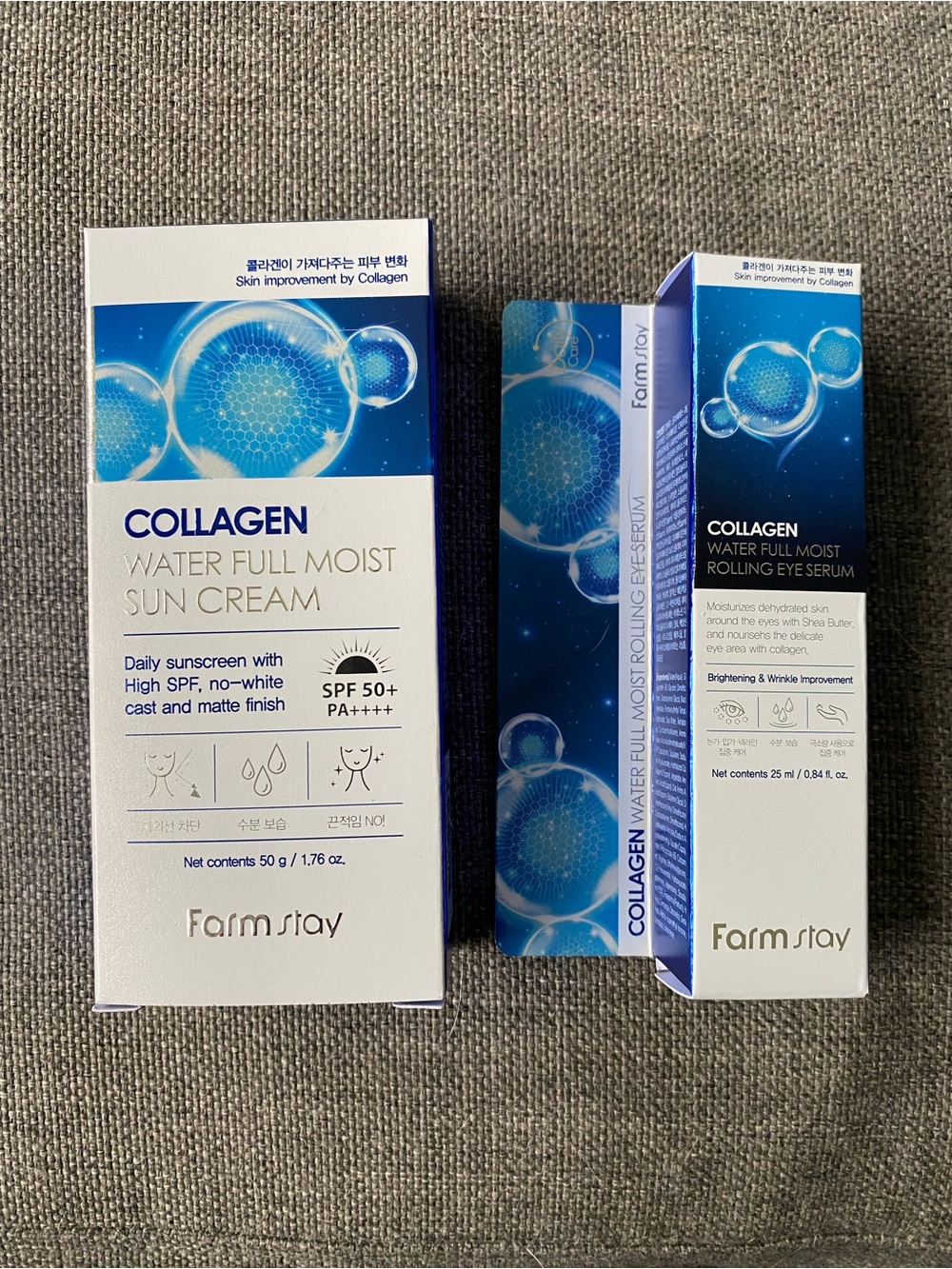 FarmStay 2 Piece Set Collagen Water Full Moist Sun Cream SPF 50+